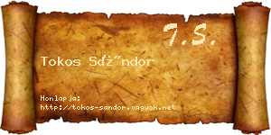 Tokos Sándor névjegykártya